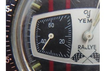 フランスビンテージ　YEMA(イエマ)　RALLYE(ラリー)　手巻き　17 JEWELS INCABLOC(17石)　腕時計(クロノグラフ、メンズ、ウォッチ、ヴィンテージ)(R-076746)