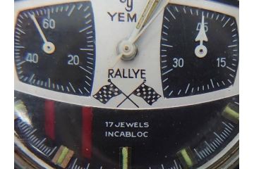 フランスビンテージ　YEMA(イエマ)　RALLYE(ラリー)　手巻き　17 JEWELS INCABLOC(17石)　腕時計(クロノグラフ、メンズ、ウォッチ、ヴィンテージ)(R-076746)
