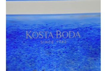 スウェーデン　KOSTA BODA(コスタボダ)　Bertil Vallien(バーティル・ヴァリーン)　Satellite(サテライト)　様々な装飾が美しいボウル(洋食器、サラダボウル、ガラスボウル、深皿、北欧)(R-076751)