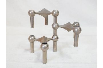 ビンテージ　Space Age(スペースエイジ)　変幻自在なアートを楽しめるキャンドルホルダー32ピースセット(ろうそく立て、蝋燭立て、ディスプレイ、ヴィンテージ)(R-076754)