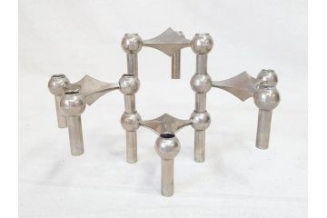 ビンテージ　Space Age(スペースエイジ)　変幻自在なアートを楽しめるキャンドルホルダー32ピースセット(ろうそく立て、蝋燭立て、ディスプレイ、ヴィンテージ)(R-076754)