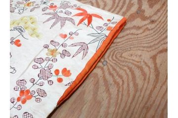 大正〜昭和初期　正絹　刺繍　鶴亀　松竹梅　着物　打掛(古布、リメイク、衣装、Japanese KIMONO)(R-076757)