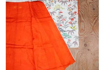 大正〜昭和初期　正絹　刺繍　鶴亀　松竹梅　着物　打掛(古布、リメイク、衣装、Japanese KIMONO)(R-076757)