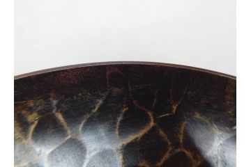 玉川堂　銅製托子　独特な色合いや肌触りをお楽しみいただける茶托5枚セット(鎚目、鎚起、五客揃、銅器、茶道具、煎茶道具、共箱付き)(R-076765)