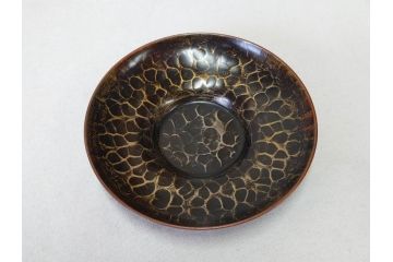 玉川堂　銅製托子　独特な色合いや肌触りをお楽しみいただける茶托5枚セット(鎚目、鎚起、五客揃、銅器、茶道具、煎茶道具、共箱付き)(R-076765)