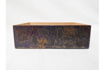 玉川堂　煙草盆(煙草箱、角盆付蓋物、煙草具、たばこ盆、タバコ盆、小物入れ、小箱、共箱付き)(R-076768)