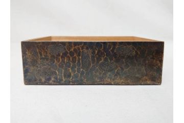 玉川堂　煙草盆(煙草箱、角盆付蓋物、煙草具、たばこ盆、タバコ盆、小物入れ、小箱、共箱付き)(R-076768)