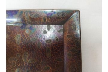 玉川堂　煙草盆(煙草箱、角盆付蓋物、煙草具、たばこ盆、タバコ盆、小物入れ、小箱、共箱付き)(R-076768)