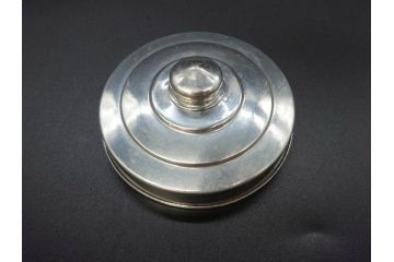 戦前　大正〜昭和初期　花のデザインが魅力のあめや瓶(菓子瓶、砂糖壷、キャンディーポット、ガラス瓶、ガラスビン、蓋(フタ)付き、ペロペロ、飴屋)(R-076769)