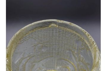 戦前　大正〜昭和初期　お部屋をレトロに演出するあめや瓶(菓子瓶、砂糖壷、キャンディーポット、ガラス瓶、ガラスビン、蓋(フタ)付き、ペロペロ、飴屋)(R-076770)