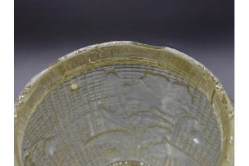 戦前　大正〜昭和初期　お部屋をレトロに演出するあめや瓶(菓子瓶、砂糖壷、キャンディーポット、ガラス瓶、ガラスビン、蓋(フタ)付き、ペロペロ、飴屋)(R-076770)