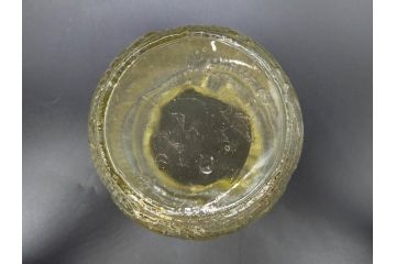 戦前　大正〜昭和初期　お部屋をレトロに演出するあめや瓶(菓子瓶、砂糖壷、キャンディーポット、ガラス瓶、ガラスビン、蓋(フタ)付き、ペロペロ、飴屋)(R-076770)