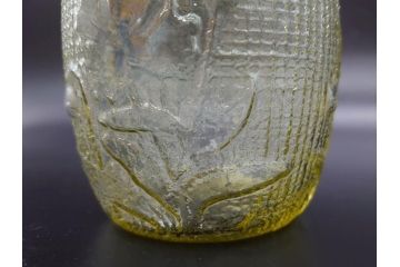 戦前　大正〜昭和初期　エレガントな雰囲気のあめや瓶(菓子瓶、砂糖壷、キャンディーポット、ガラス瓶、ガラスビン、蓋(フタ)付き、ペロペロ、飴屋)(R-076771)