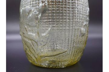 戦前　大正〜昭和初期　エレガントな雰囲気のあめや瓶(菓子瓶、砂糖壷、キャンディーポット、ガラス瓶、ガラスビン、蓋(フタ)付き、ペロペロ、飴屋)(R-076771)
