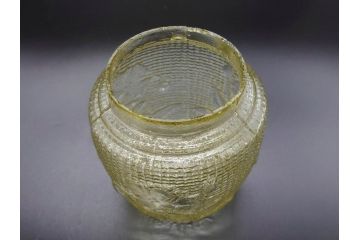 戦前　大正〜昭和初期　エレガントな雰囲気のあめや瓶(菓子瓶、砂糖壷、キャンディーポット、ガラス瓶、ガラスビン、蓋(フタ)付き、ペロペロ、飴屋)(R-076771)