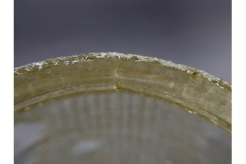 戦前　大正〜昭和初期　エレガントな雰囲気のあめや瓶(菓子瓶、砂糖壷、キャンディーポット、ガラス瓶、ガラスビン、蓋(フタ)付き、ペロペロ、飴屋)(R-076771)