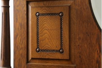 イギリスアンティーク　美品　オーク材　クラシカルな佇まいが魅力的なミラーバックチェスト(サイドボード、ドレッシングチェスト、引き出し、鏡、英国)(R-076772)