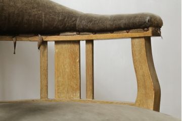 和製アンティーク　オーク材　大正ロマンの雰囲気溢れる回転チェア(ドクターチェア、デスクチェア、アームチェア、回転椅子、回転イス)(R-076774)