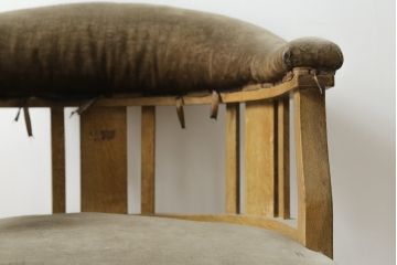 和製アンティーク　オーク材　大正ロマンの雰囲気溢れる回転チェア(ドクターチェア、デスクチェア、アームチェア、回転椅子、回転イス)(R-076774)