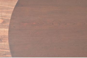 和製アンティーク　栓材　趣のある佇まいが魅力的な丸型ちゃぶ台(折りたたみテーブル、座卓、ローテーブル)(R-076775)