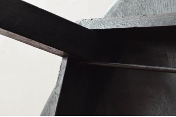 和製アンティーク　栓材　趣のある佇まいが魅力的な丸型ちゃぶ台(折りたたみテーブル、座卓、ローテーブル)(R-076775)