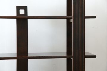 中古　美品!!　星野民藝(星野民芸)　シンプルでスタイリッシュなデザインが目を惹く飾り棚(シェルフ、オープンラック、本棚)(R-076778)