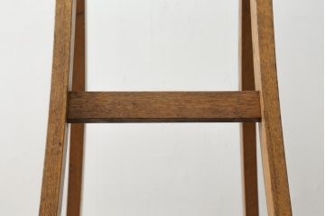 和製アンティーク　カシ材　味わいのある風合いが魅力のステップラダー(脚立、はしご、梯子)(R-076779)