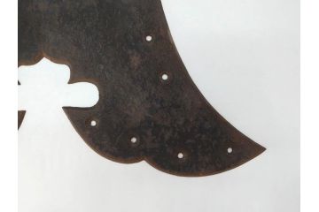 アンティーク雑貨　経年を感じる風合いが良い味を醸し出す蔵戸の錠前金具(ディスプレイ雑貨、蔵戸パーツ)(R-076782)
