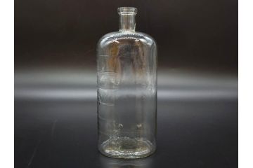 大正〜昭和初期　時代を重ねた味わいのあるボトル瓶5点セット(ガラスビン、ガラス瓶、硝子、薬瓶、花瓶、花入、花器)(R-076787)