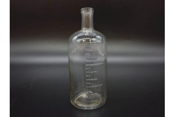 大正〜昭和初期　時代を重ねた味わいのあるボトル瓶5点セット(ガラスビン、ガラス瓶、硝子、薬瓶、花瓶、花入、花器)(R-076787)