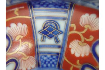 江戸期　古伊万里　色絵　染付　約13cm　4.3寸　華やかな図柄が目を惹く小皿3枚セット(和皿、和食器、四寸三分)(R-076788)