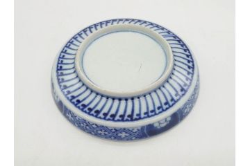 江戸期　古伊万里　色絵　染付　約13cm　4.3寸　華やかな図柄が目を惹く小皿3枚セット(和皿、和食器、四寸三分)(R-076788)