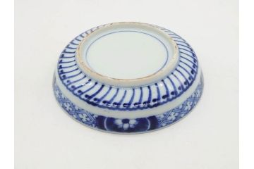 江戸期　古伊万里　色絵　染付　約12cm　4寸　華やかな図柄が目を惹く小皿4枚セット(和皿、和食器、四寸)(R-076789)