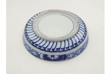 江戸期　古伊万里　色絵　染付　約12cm　4寸　華やかな図柄が目を惹く小皿4枚セット(和皿、和食器、四寸)(R-076789)
