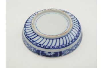 江戸期　古伊万里　色絵　染付　約12cm　4寸　華やかな図柄が目を惹く小皿4枚セット(和皿、和食器、四寸)(R-076789)