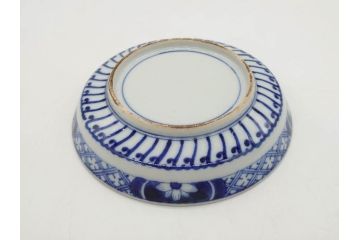 江戸期　古伊万里　色絵　染付　約12cm　4寸　華やかな図柄が目を惹く小皿4枚セット(和皿、和食器、四寸)(R-076789)