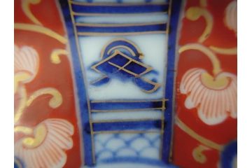 江戸期　古伊万里　色絵　染付　約12cm　4寸　華やかな図柄が目を惹く小皿4枚セット(和皿、和食器、四寸)(R-076789)