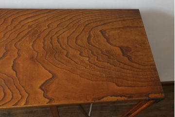 中古　岩谷堂箪笥　牡丹紋様　ダイナミックな杢目と存在感のある金具が魅力的なキャビネット(茶箪笥、飾り棚、収納棚、戸棚、サイドキャビネット、引き出し、和タンス、和たんす)(R-076796)