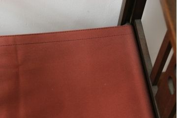 和製アンティーク　山葉(ヤマハ・日本楽器)　和モダンテイストにぴったり!上質なフォールディングチェア(文化椅子、折りたたみ式チェア、折り畳み、アームチェア、イス)(R-076798)