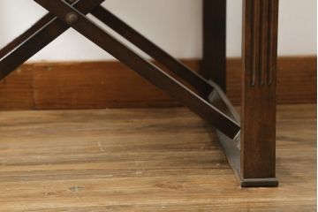 和製アンティーク　山葉(ヤマハ・日本楽器)　和モダンテイストにぴったり!上質なフォールディングチェア(文化椅子、折りたたみ式チェア、折り畳み、アームチェア、イス)(R-076798)