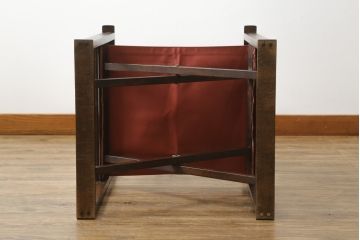 和製アンティーク　山葉(ヤマハ・日本楽器)　和モダンテイストにぴったり!上質なフォールディングチェア(文化椅子、折りたたみ式チェア、折り畳み、アームチェア、イス)(R-076798)