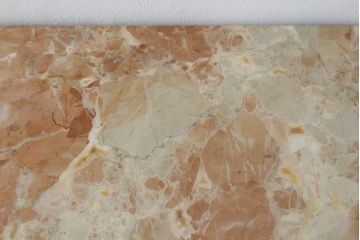 中古　イタリア製　高級品!!　天板大理石　細部まで施されたカービングが美しい上品なデザインのコンソールテーブル(サイドテーブル、花台、飾り台)(R-076800)