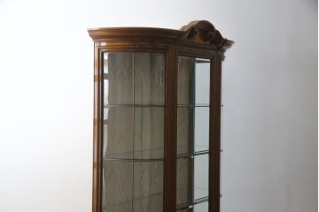 中古　イタリア高級輸入家具　MASETTI(マセッティ)　美しい象嵌入りのキャビネット(収納棚、戸棚、食器棚、カップボード、飾り棚、キュリオケース、店舗什器)(R-076802)