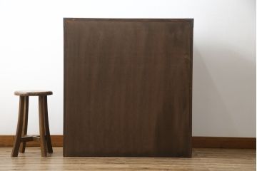 中古　美品!!　特注　オーダー品　三方タモ材玉杢　組子入り　和の空間づくりにおすすめの収納棚(戸棚、水屋箪笥、茶箪笥、サイドボード、サイドキャビネット)(R-076803)