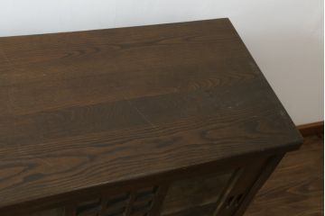 中古　民芸家具　和光　ナラ材　落ち着いた佇まいが魅力的なサイドボード(サイドキャビネット、食器棚、収納棚、戸棚)(R-076804)
