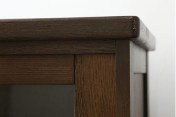 中古　民芸家具　和光　ナラ材　落ち着いた佇まいが魅力的なサイドボード(サイドキャビネット、食器棚、収納棚、戸棚)(R-076804)