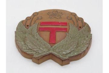 戦前　陶器　レトロな雰囲気がどこか懐かしさを感じる郵便局看板(鏝絵、こてえ、レリーフ、ディスプレイ、郵便マーク)(R-076805)