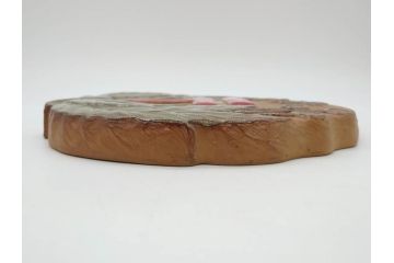 戦前　陶器　レトロな雰囲気がどこか懐かしさを感じる郵便局看板(鏝絵、こてえ、レリーフ、ディスプレイ、郵便マーク)(R-076805)