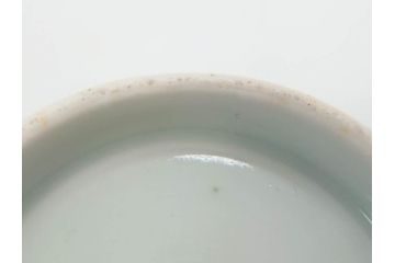 江戸後期　微塵唐草文染付　金縁と緻密な線描きが素敵なそば猪口5客セット(みじんからくさ、蕎麦猪口、湯呑み、湯のみ、和食器)(R-076808)