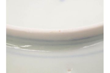 江戸後期　古伊万里　大明成化年製　微塵唐草文染付　約18cm　6寸　繊細な線描きが見事な中皿3枚セット(みじんからくさ、和皿、和食器、六寸)(R-076812)